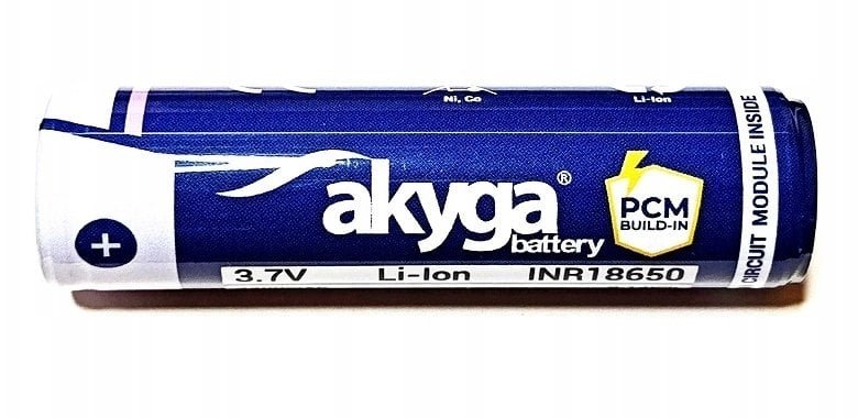Akumulator Li-Ion INR18650 Akyga AKY2454 3.6V / 2600mAh z zabezpieczeniem