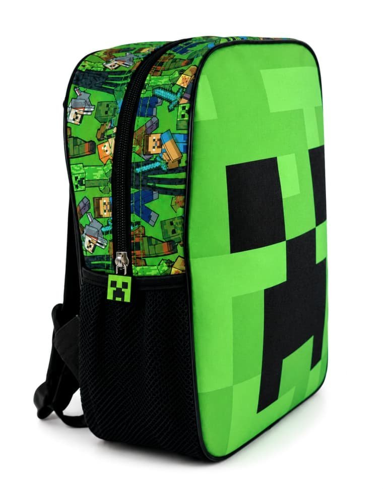 Plecak Minecraft Creeper dla ucznia – oryginalny plecak szkolny zielony