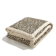 Koce i narzuty dla dzieci - La Millou - Ciepły Koc Velvet LEOPARD CREAM by Magdalena Lamparska - miniaturka - grafika 1