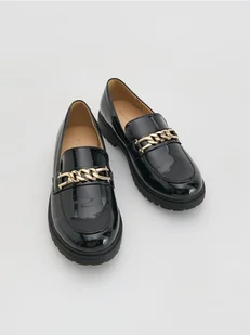 Reserved - Loafersy z klamrą - czarny - Buty dla dziewczynek - miniaturka - grafika 1