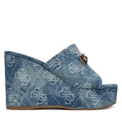 Klapki i japonki damskie - Klapki Guess FLJEV2 DEN04 Niebieski - miniaturka - grafika 1