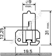 Części motocyklowe - Żarówka 12V 55W H2 - miniaturka - grafika 1