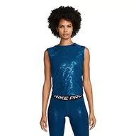 Koszulki i topy damskie - Nike DQ6174-460 W NP DF SS Top Sparkle T-Shirt Damski Niebieski Rozmiar M, niebieski, M - miniaturka - grafika 1