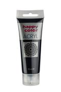 Farby i media malarskie - Happy Color Farba akrylowa, czarna, 75 ml, - miniaturka - grafika 1