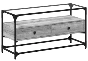 Szafka telewizyjna ze szklanym blatem szary dąb sonoma B8-C65 - Szafki RTV Szafka telewizyjna ze szklanym blatem szary dąb sonoma B8-C65 - Szafki RTV - miniaturka - grafika 1