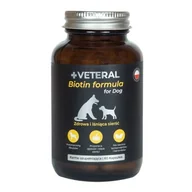 Suplementy i witaminy dla psów - VETERAL Biotin Formula for Dog 60 kapsułek - miniaturka - grafika 1