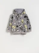 Bluzy dla chłopców - Reserved - Bluza oversize Miasteczko Halloween - jasnoszary - miniaturka - grafika 1