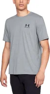 Koszulki męskie - Under Armour Koszulka męska Sportstyle Left Chest SS szara r. L 1326799036 - miniaturka - grafika 1