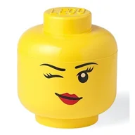 Pojemniki na zabawki - Lego POJEMNIK NA KLOCKI ZABAWKI I INNE DUŻA GŁOWA MRUGAJĄCA DZIEWCZYNA - miniaturka - grafika 1