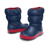 Śniegowce damskie - Crocs Uniseks - Dzieci Winter Puff Boot Kids Śniegowce, Granatowy/Czerwony, 34/35 EU - miniaturka - grafika 1