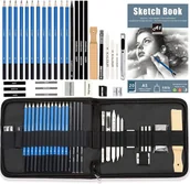 Kredki, ołówki, pastele i pisaki - Kalour, Zestaw do szkicowania, ołówki 33 - miniaturka - grafika 1