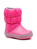 Buty dla dziewczynek - Crocs Śniegowce Winter Puff 14613-6TR Różowy - miniaturka - grafika 1