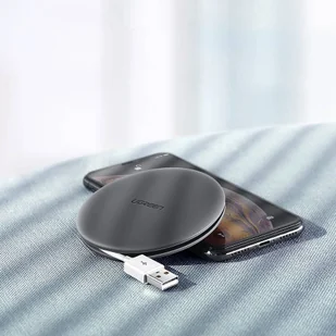 Ugreen bezprzewodowa ładowarka Qi 10 W do telefonu słuchawek + kabel USB szary (60278) - Kable USB - miniaturka - grafika 17