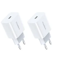 Ładowarki do telefonów - Choetech Choetech ładowarka sieciowa zasilacz EU do szybkiego ładowania USB Typ C Power Delivery 20W 3A biały (PD5005-EU) PD5005-EU - miniaturka - grafika 1