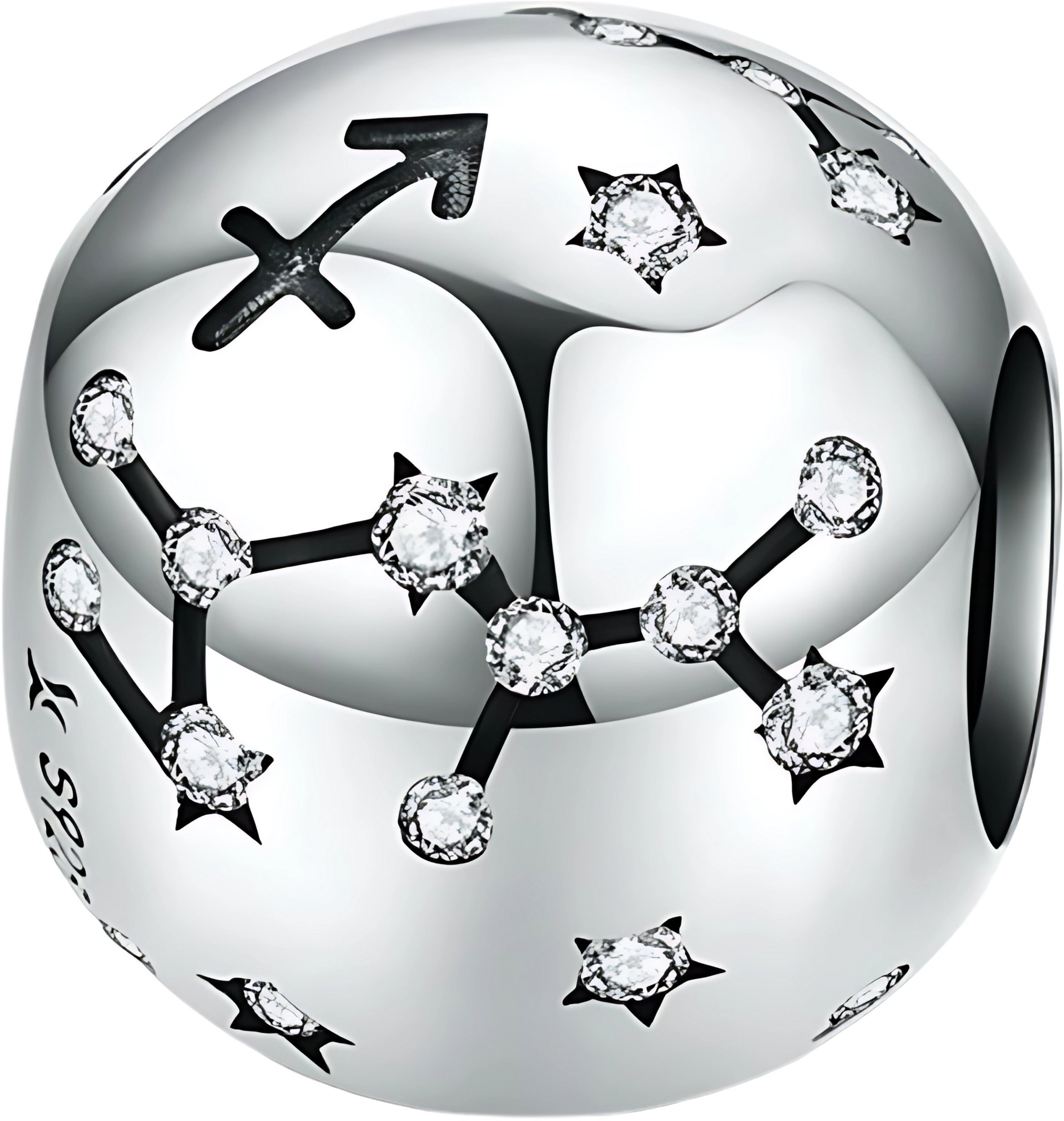 Ivybands CHARMS ZNAK ZODIAKU STRZELEC srebro 925 srebrny okrągły koralik charms 925