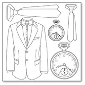 Decoupage - Serwetka ryżowa 50x50 cm - szkic - miniaturka - grafika 1