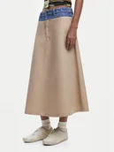 Spódnice - Desigual Spódnica trapezowa Barcelo 25SWFW12 Beżowy Regular Fit - miniaturka - grafika 1