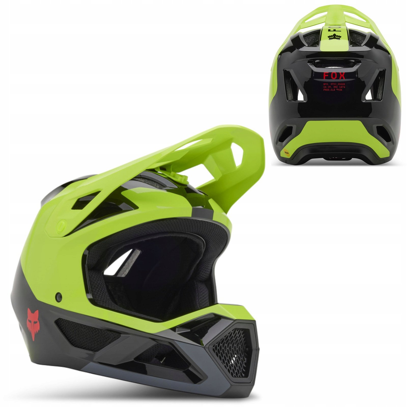 Kask Rowerowy Fox Rampage Barge Ce/Cpsc Fluorescent Yellow M (57-58cm)