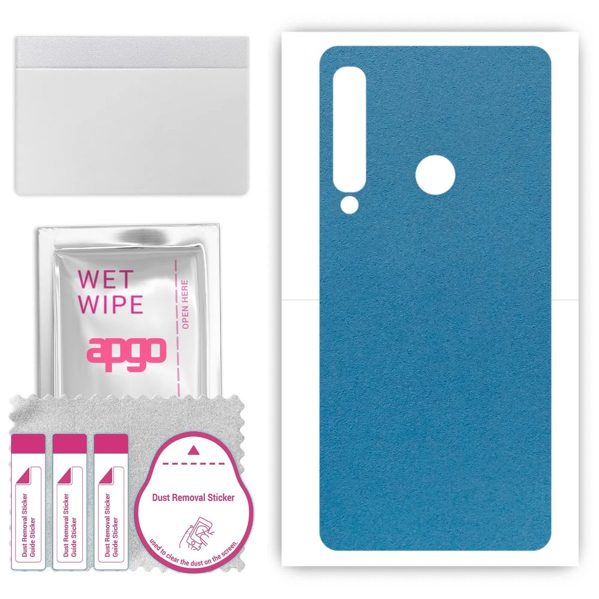 Folia naklejka skórka strukturalna na TYŁ Zamsz do Samsung Galaxy A9 (2018) - Zamsz Niebieski - apgo SKINS