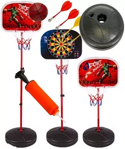 KOSZ tablica DO KOSZYKÓWKI dzieci 2w1 Tablica do DARTA dart dla dzieci lotki rzutki - Koszykówka - miniaturka - grafika 1