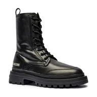 Botki damskie - Love Moschino Skórzane botki - miniaturka - grafika 1