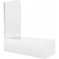 Wanny - Mexen Vega wanna prostokątna 150 x 70 cm z obudową i parawanem 1-skrzydłowym 75 cm, transparent, chrom - miniaturka - grafika 1
