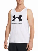 Koszulki męskie - Koszulka Męska Under Armour Bez Rękawów 1382883-100 Biała Na Lato Xxl - miniaturka - grafika 1