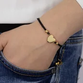 Bransoletki - BRANSOLETKA serce STAL SZLACHETNA POZŁACANA - miniaturka - grafika 1