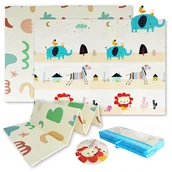 Maty edukacyjne - PIANKOWA Dwustronna Składana MATA EDUKACYJNA XPE 200x180cm+pokrowiec - miniaturka - grafika 1