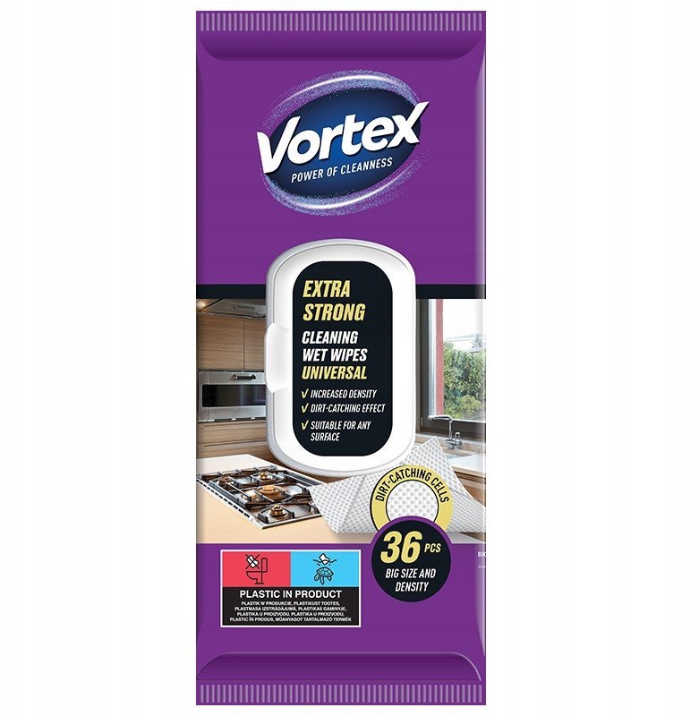 WIPES WET UNIVE VORTEXEXTRASTRONG 36PCE