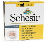 Mokra karma dla kotów - Korzystny zestaw Schesir w galarecie, 12 x 85 g - Tuńczyk z surimi - miniaturka - grafika 1