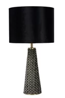 Lampy stojące - Lucide EXTRAVAGANZA VELVET Czarna śr. 25cm. E27 Lampka stołowa 10501/81/30 10501/81/30 - miniaturka - grafika 1
