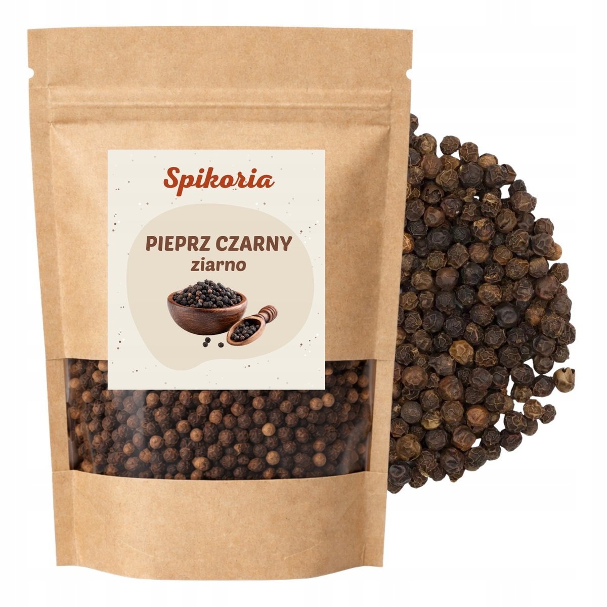 PIEPRZ CZARNY ZIARNISTY 800g ziarno naturalna przyprawa jakość Spikoria