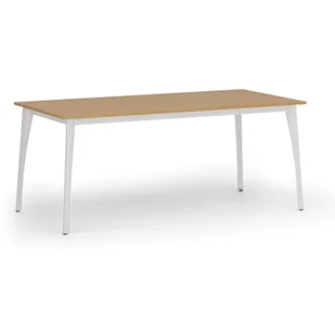Stół konferencyjny PRIMO OMEGA, 1800 x 900 mm, podstawa biała, buk - Stoły i stoliki do biura - miniaturka - grafika 1