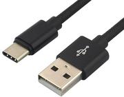 Kable USB - everActive Kabel przewód pleciony USB USB-C Typ-C everActive CBB-0.3CB 30cm z obsługą szybkiego ładowania do 3A czarny CBB-0.3CB - miniaturka - grafika 1