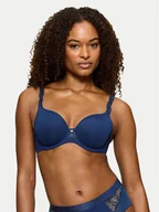Biustonosze - Triumph Biustonosz z fiszbiną Wild Azalea 10219874 Niebieski - miniaturka - grafika 1