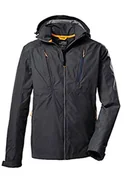 Kurtki męskie - Killtec Męska kurtka funkcyjna / kurtka outdoorowa z odpinanym kapturem KOS 85 MN JCKT; czarna, 4XL, 39146-000 - miniaturka - grafika 1