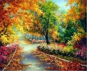 Malowanie po numerach - Norimpex Diamentowa mozaika Jesienny Krajobraz 6406 - miniaturka - grafika 1