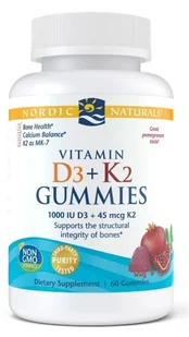 Nordic Naturals Vitamin D3+K2 Gummies (60 żelek) Nordic Naturals 9382-369DC - Witaminy i minerały - miniaturka - grafika 1