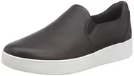 Sneakersy damskie - Fitflop Damskie sneakersy ze skóry rajdowej wsuwane łyżworolki, czarne, 6,5 UK, Czarny, 40 EU - miniaturka - grafika 1