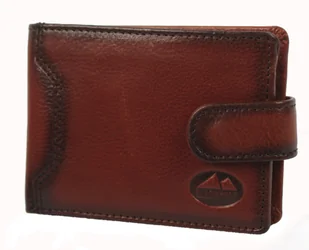 Portfel Męski Skórzany EL FORREST Mały Skóra Bydlęca Poziomy Z Zapinką Jedno Skrzydełko 851 29 RFID BRĄZOWY 11 x 8 x 2 [cm] - Portfele - miniaturka - grafika 3