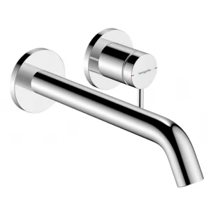 HANSGROHE 73351000 Tecturis S Jednouchwytowa bateria umywalkowa ścienna, podtynkowa z wylewką 22,5 cm Chrom - Baterie umywalkowe - miniaturka - grafika 1