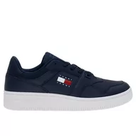 Buty sportowe męskie - Buty Tommy Jeans Retro Basket EM0EM00955-C87 - niebieskie - miniaturka - grafika 1