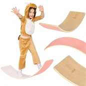 Skoczki dla dzieci - DESKA DO BALANSU BALANSOWANIA DLA DZIECI MONTESSORI LULILO DREWNIANA FILC - miniaturka - grafika 1