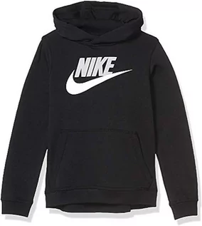 Bluzy dla chłopców - Nike Chłopięca bluza z kapturem Sportswear Club Fleece czarny czarny/jasnoszary XS - grafika 1