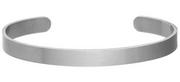 Bransolety męskie - Satynowana minimalistyczna bransoletka pod grawer srebrna ze stali szlachetnej - miniaturka - grafika 1