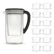 Dzbanki filtrujące - Szklany Dzbanek Filtrujący Dafi PRISMA LED Czarny 12x wkład Unimax - miniaturka - grafika 1