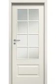 Drzwi wewnętrzne - Pol-Skone Dzwi Wewnętrzne Z Szybą Modern 05S8 9010 Mat - miniaturka - grafika 1