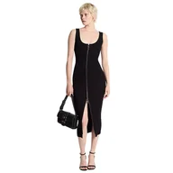 Sukienki - vestiti casual donna michael kors - scoop nk rib zip tank drs - nero - miniaturka - grafika 1