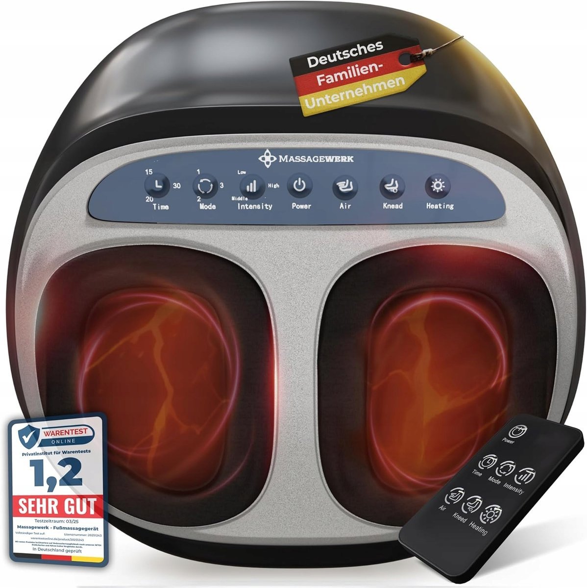 MASAŻER STÓP EMS PROFESJONALNY RÓŻNE TRYBY SHIATSU WIBACJE GRZANIE + PILOT